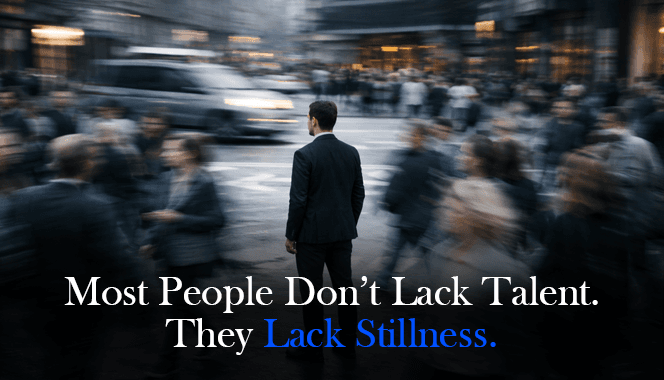 Most People Don't Lack Talent. They Lack Stillness.